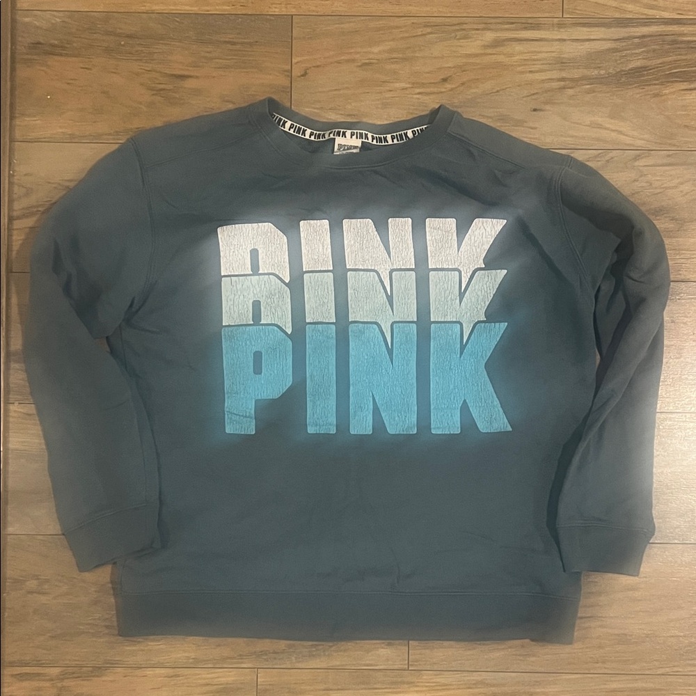PINK Victoria's Secret Gradient Blue Crewneck Sweatshirt